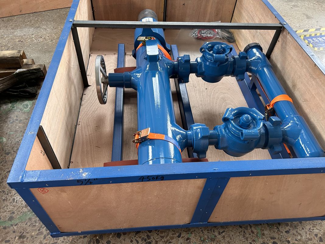 7 'এপিআই কেসিং এলটিসি বিটিসি বাকল সংযুক্ত 35 এমপিএ ওয়ার্কিং চাপ একক প্লাগ কাঠের প্যাকিং সহ সিমেন্টিং হেড 550 কেজি