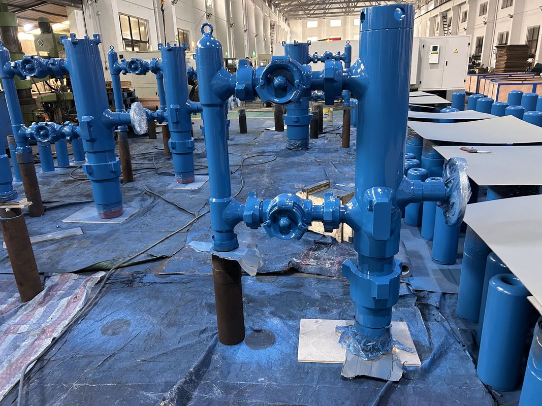 13-3/8 'এপিআই কেসিং বিটিসি বাকল সংযুক্ত নিয়ন্ত্রক সম্মতি ডাবল প্লাগ সিমেন্টিং মাথা